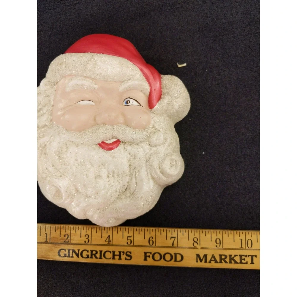 Vintage Santa Claus Face Wall Plaque‎ 8